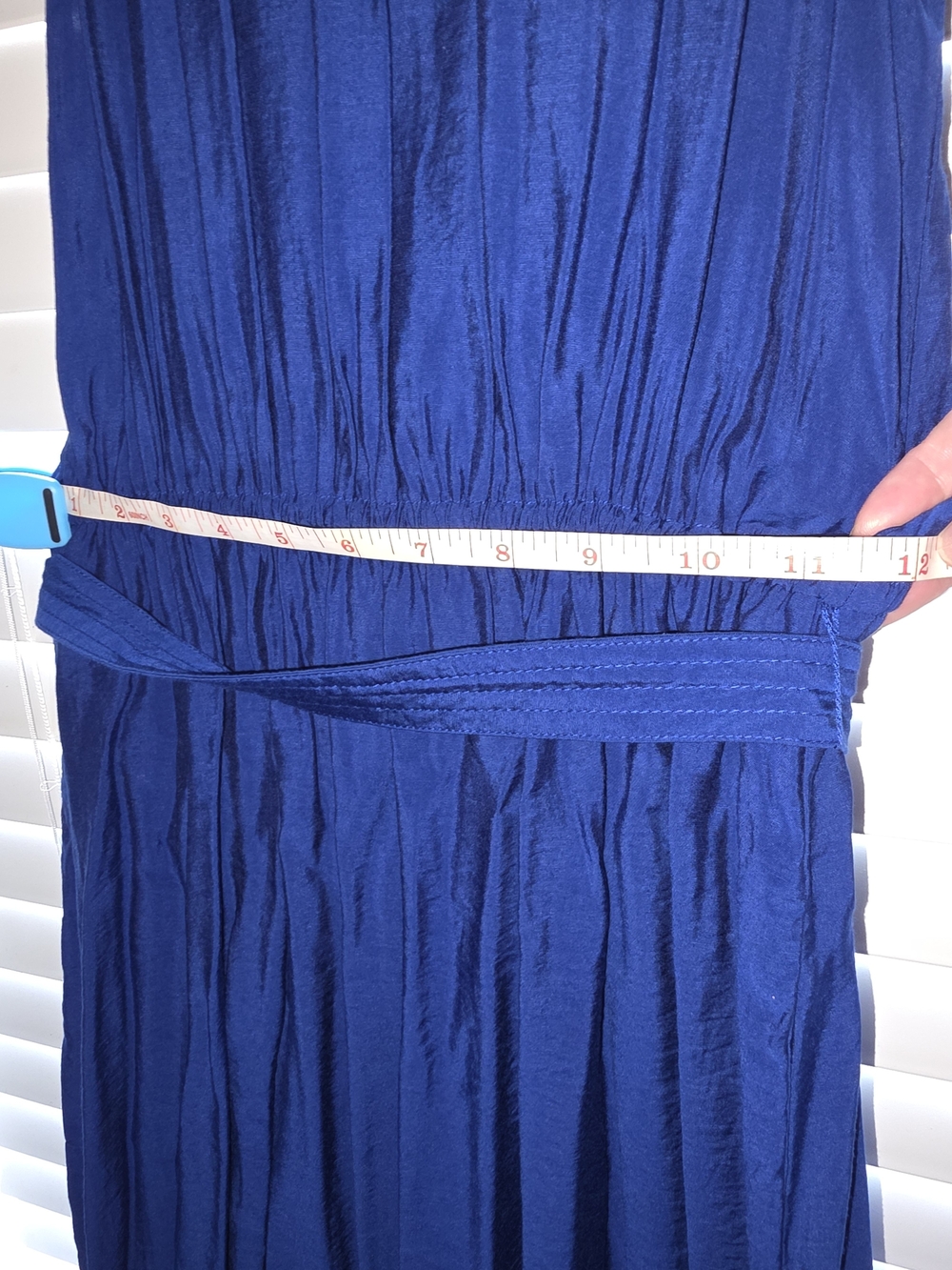 Cobalt Blue Sleeveless Belted Maxi Dress - Hawthorne Size Small - Picture 6 of 7